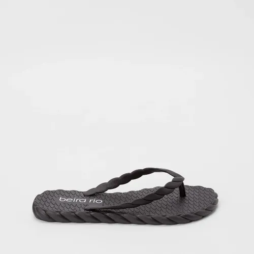 Chinelo Feminino Beira Rio Tressê Preto