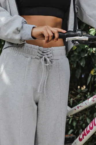 Calça Pantalona Urban Cinza Mescla