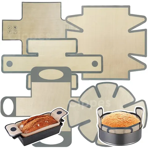 Forros de silicone para pão, alças longas antiaderentes reutilizáveis, tapetes para assar pão, para panelas de 9x5 polegadas, resistentes ao calor