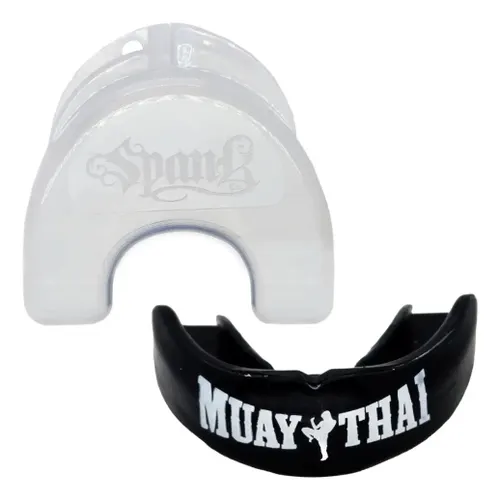 Spank Protetor Bucal Profissional Moldável com Estojo Cor Muaythai - Boxe - Muaythai - Jiu-jitsu - Mma - Kickboxing - Futebol - Basquete - Esporte de Contato