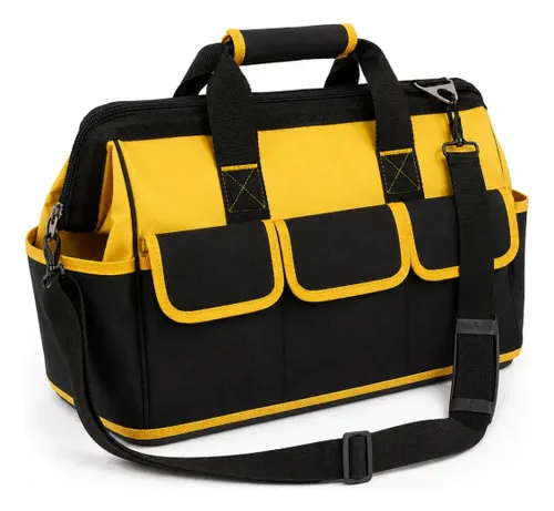 Bolsa Ferramentas Grande Reforçada Eletricista Mala Bolsos Cor Amarelo