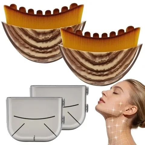 Massageador Facial Ergonômico para Esculpir Linhas de Expressão e Contorno do Queixo, Ferramenta de Drenagem e Relaxamento Facial para Cuidados com a Pele