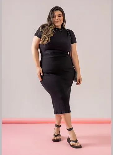 Blusa Básica de Manga Curta Preto