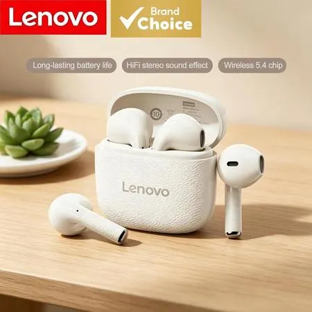 Fones de Ouvido Lenovo EA166 TWS sem Fio Bluetooth 5.4 HiFi Som Estéreo Earbuds ENC Cancelamento de Ruído Controle Touch