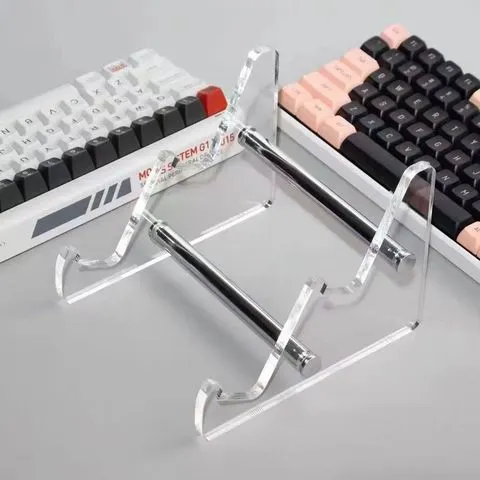 Suporte de Teclado Transparente em Acrílico para Teclado Mecânico de Computador, Bandeja de Teclado em Camadas