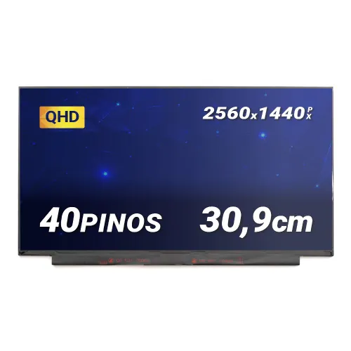Tela para Notebook Part Number B140QAN02.2 14" QHD 40 Pinos Fosca