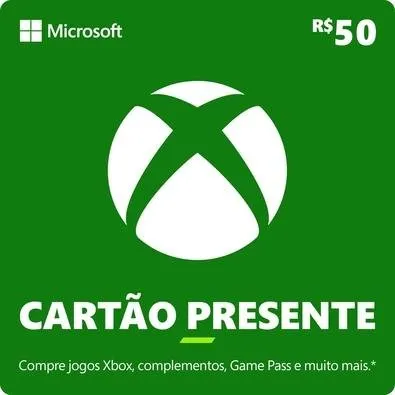 Gift Card Xbox: 50 Reais - Código Digital