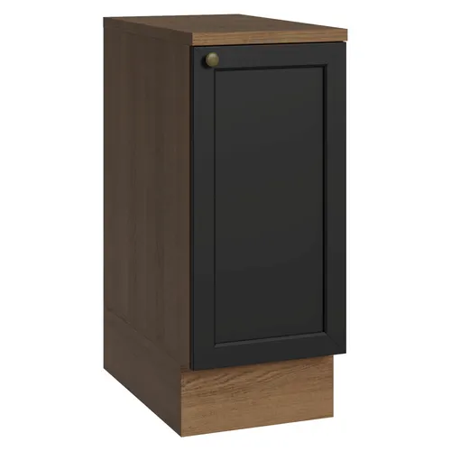 Balcão de Cozinha 35 x 60 cm 1 Porta (Com Tampo) Rustic/Preto Vik Madesa
