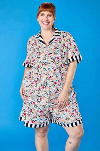 Camisa Pijama Feminina Manga Curta Estampa Turma da Mônica Monimoji