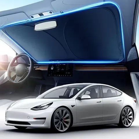 Protetor Solar para Janela Frontal do Carro, Visor de Para-brisa, Acessórios de Estilo para Proteção UV