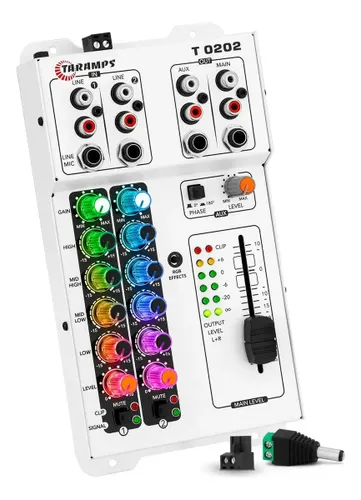 Mesa de Som T 0202 Multicolor - 2 Canais