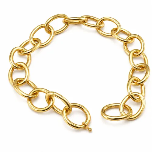 Pulseira com 18 Elos 23 cm em Ouro 18K
