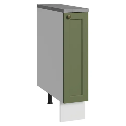 Balcão Porta-Temperos 20x60 cm 1 Porta (Com Tampo) Branco/Verde Vik Madesa