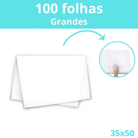 Papel Seda Branco 35x50 - 100 Unidades