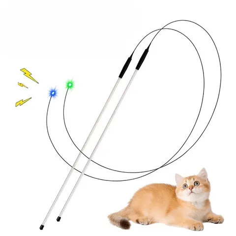 Varinha Interativa de LED para Gatos, Brinquedo Divertido para Gatos, Brinquedos para Aliviar o Tédio de Gatos, Varinha para Gatos, Artigos para Animais de Estimação
