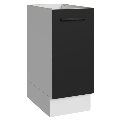 Balcão Madesa Agata 35 x 60 cm 1 Porta (Sem Tampo) Branco/Preto