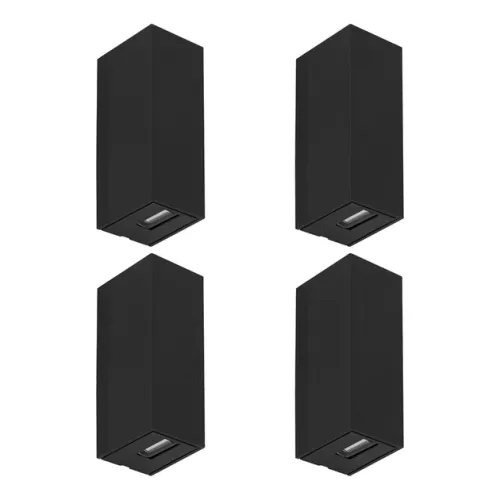 Kit 4 Arandelas Led Abs 5w 3000k Ip65 2 Fachos Flux