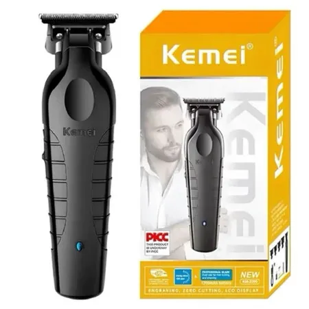 Maquina de Cortar Cabelo Kemei 2299 Profissional Aparador de Barba sem Fio Acabamento Bivolt