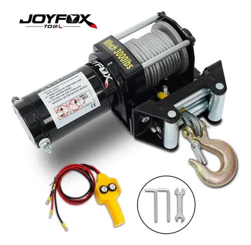 Joyfox K-697071 Guincho Elétrico 3000lb para Quadriculo Jipe Barco 1361kg