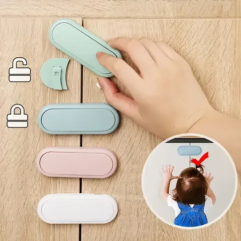 Fechadura de gaveta de segurança infantil de 3 peças, fechadura magnética invisível para evitar que o bebê da abertura da fechadura da porta do armário para geladeira
