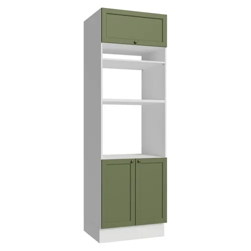 Torre Quente 70 x 60 cm 3 Portas Branco/Verde Vik Madesa