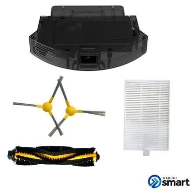 Kit reposição para Robô Aspirador KABUM! smart 500/700 - 1 Reservatório + 5 Filtros HEPA + 4 Escovas Laterais + 1 Escova Rotativa - KSHPR195