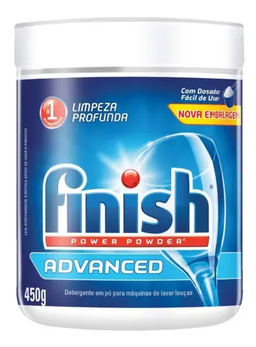 Finish Power Powder Advanced Detergente para Lava Louças em Pó 450g