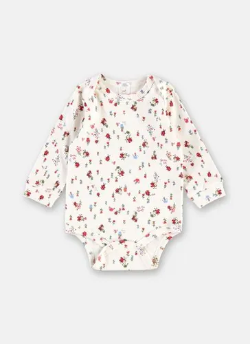 Body para Bebê Menina Estampado de Florezinhas Off White