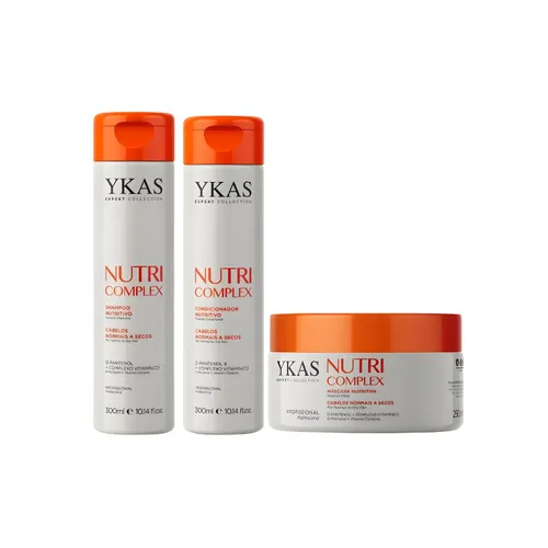 Kit Ykas Nutri Complex Shampoo + Condicionador 300 ml + Máscara 250 g