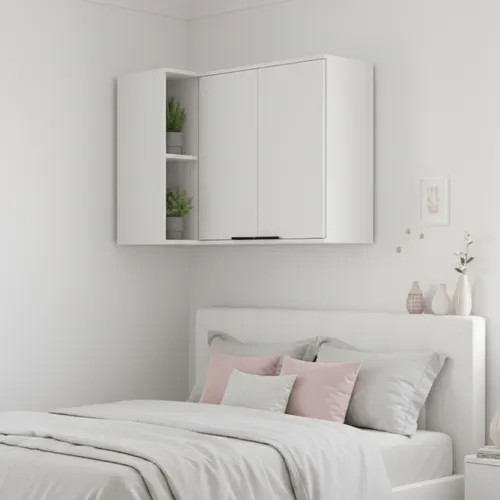 Aéreo de Canto 2 Portas Miami Carraro Branco Dormitório