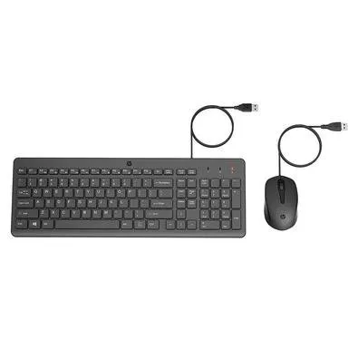 Kit Teclado e Mouse HP 150, USB-A, Layout BR, Preto - 240J7AA#AC4