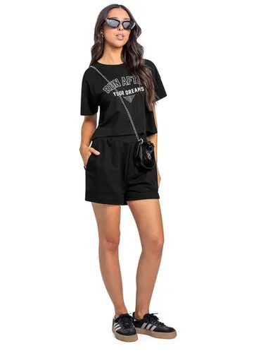 Conjunto com Blusa e Short Juvenil (Preto) Gloss
