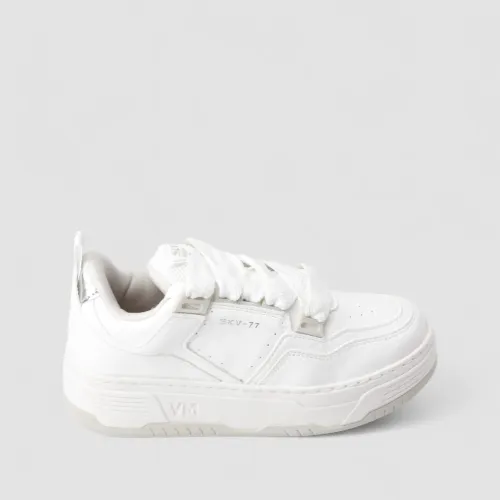 Tênis Casual Feminino Via Marte Recorte Branco