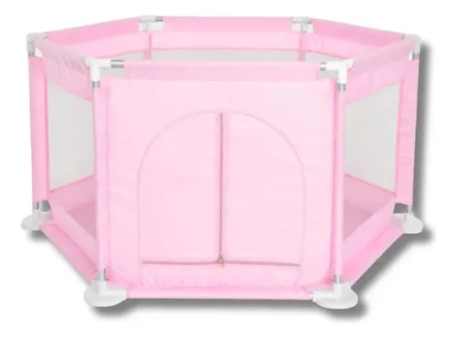 Cercadinho Bebê Chiqueirinho Infantil Cercado Portátil Rosa Rosa
