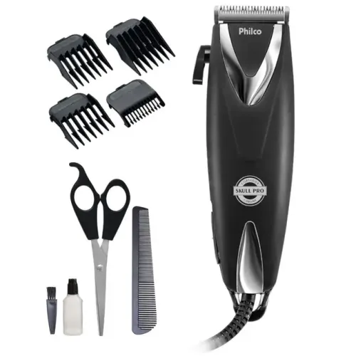 Cortador de Cabelos Philco PCR12CR Skull Pro Chrome 9 em 1 110v
