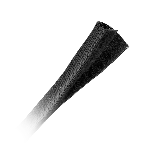 Fita Organizadora de Cabos PCYES Preta 100cm Velcro SC-47C