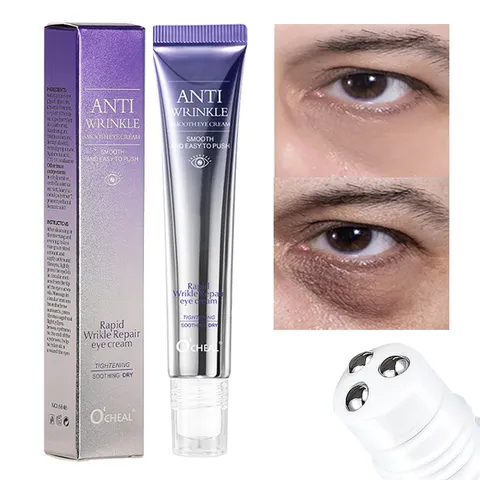 O'CHEAL Anti Rugas Anti Círculo Escuro Creme para os Olhos Rolo Massageador Hidratante Sacos para os Olhos Anti Envelhecimento Ácido Hialurônico Cuidados com a Pele dos Olhos