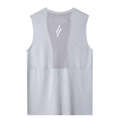 Camiseta sem Mangas Masculina para Academia, Camisa de Fitness Respirável em Malha, Colete Esportivo Masculino para Corrida e Treinos.