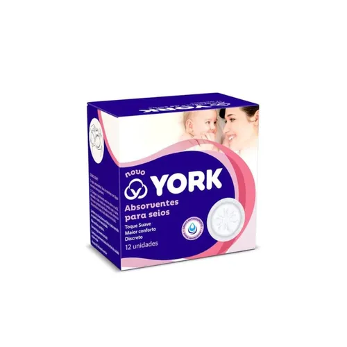 Absorventes para Seios Amamentação Gel Absorvente 12 Unidades York