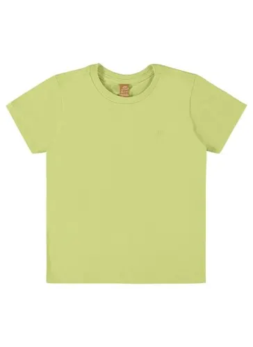 Camiseta Infantil para Menino em Meia Malha Verde Claro