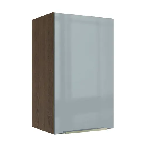 Armário Aéreo Madesa Lux 40 cm 1 Porta Rustic/Cinza