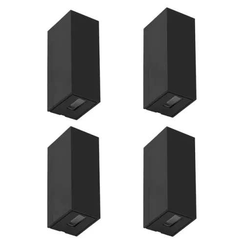 Kit 4 Arandelas LED Abs 5w 3000k Ip65 2 Fachos Fechados Flux