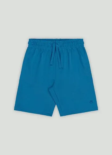 Bermuda Básica Infantil em Moletom sem Felpa Azul