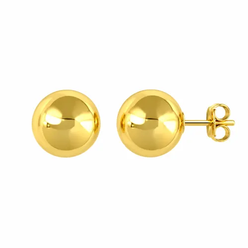 Brinco Esferas Polida em Ouro 18k 14 mm