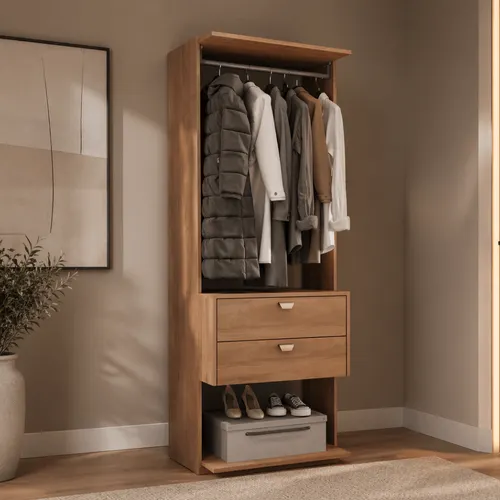 Closet Aberto 2 Gavetas Alasca Freijó Carraro