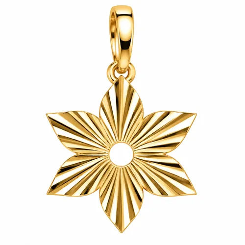 Pingente Flor Facetada em Ouro