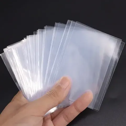 300/100 pçs 66*91mm mangas de cartão coletar cartões de armazenamento brinquedo para italiano brainrot cartão de negociação filme claro titular do cartão protetores