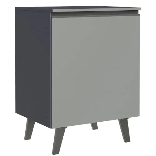 Balcão 60 cm 1 Porta com Pés Cinza Nice Madesa