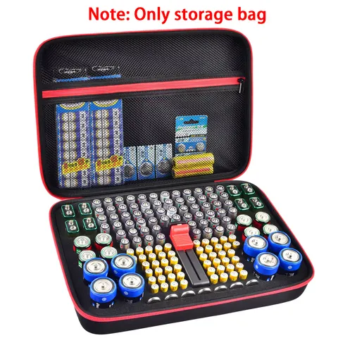 Estojo Organizador de Baterias com Testador, Capacidade para 150+ Pilhas AA AAA 9V C D de Lítio e Botão, Estojo Rígido para Baterias de Casa e Garagem