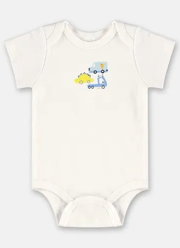 Body Estampado para Bebê Menino em Suedine Essentials (Off White) Up Baby